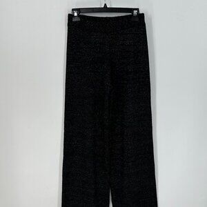 Women's Lulu's Luxe Comfort Black Lurex Wide-Leg Sweater Pants M